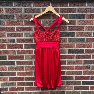 Elegant Red Mini Dress